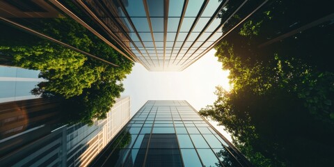 Urban Green Future Vertical Forest Skyscrapers Illuminating Sustainable Corporate Architecture with Innovative Eco-Design and Climate-Responsive Urban Development
