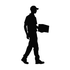 delivery guy silhouette