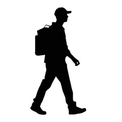 delivery guy silhouette