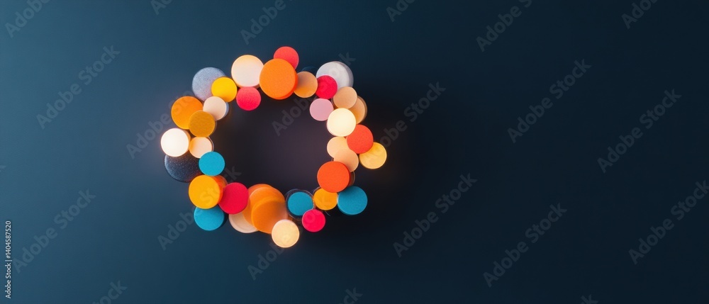 Poster Vibrant Digital Innovation Nexus Multi-Colored Abstract Data Visualization Symbolizing Interconnected Network Strategies and Creative Business Intelligence