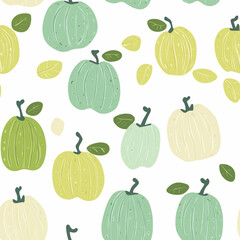 Chayote pattern.Exquisite vector vegetable patterns. 
