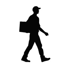 delivery guy silhouette