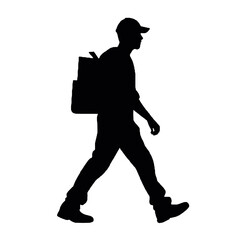 delivery guy silhouette