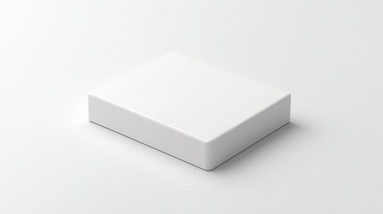Fototapeta premium Blank white rectangular box mockup