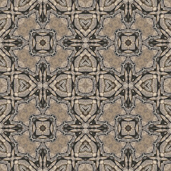 Seamless abstract pattern. Symmetrical texture. Kaleidoscope