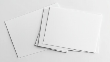 Blank white sheets of paper