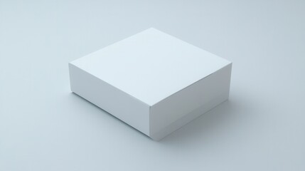 Naklejka premium Blank white square box on a plain background