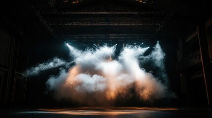 Immersive Live Performance Design Atmospheric Stage Fog Effect Showcasing Cinematic Lighting and Production Technology for Next-Gen Entertainment Experiences
