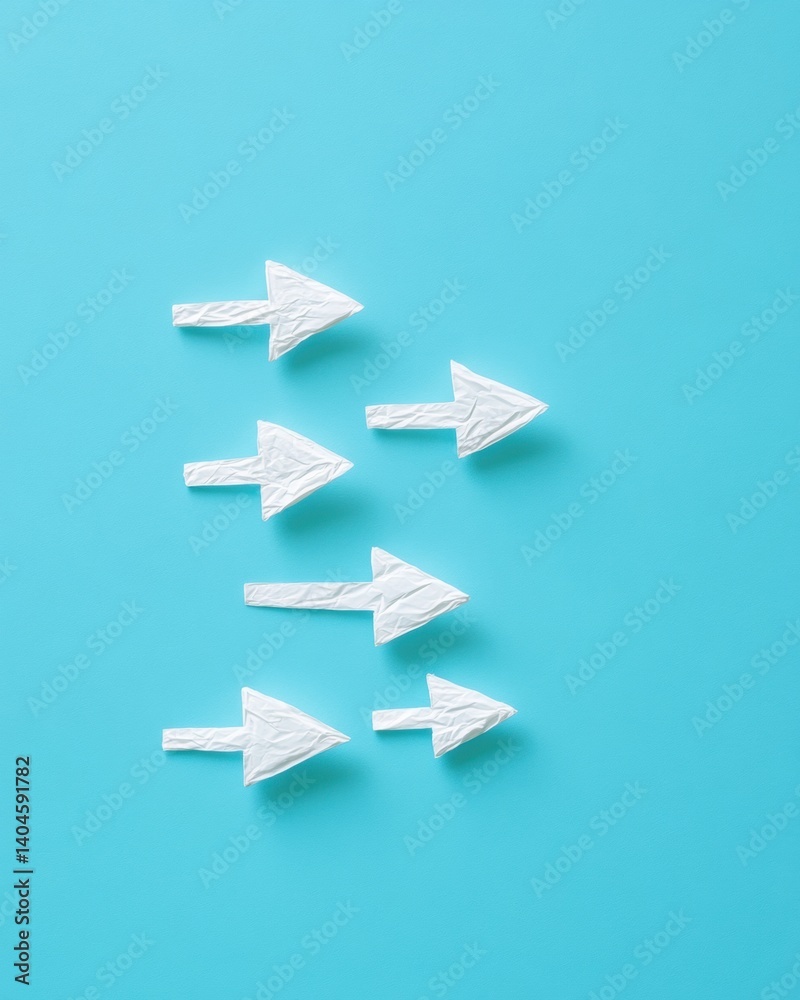 Aufkleber minimalist financial growth strategy dynamic white arrows visualizing progressive investment pathway