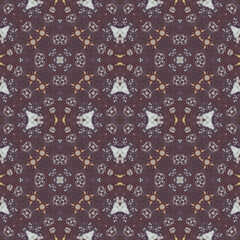Seamless abstract pattern. Symmetrical texture. Kaleidoscope