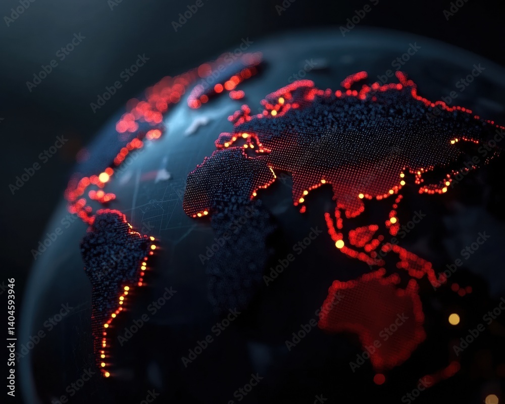 Poster Illuminated Global Network Dynamics AI-Powered Economic Visualization of Interconnected Markets - Next-Gen Data Cartography for Strategic Business Intelligence