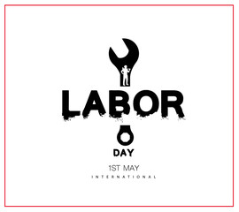 Labor Day logo Poster, banner, brochure or flyer design with stylish text 1st May Happy Labor Day on white background with attractive typography creative artwork 8 [Converted].ai