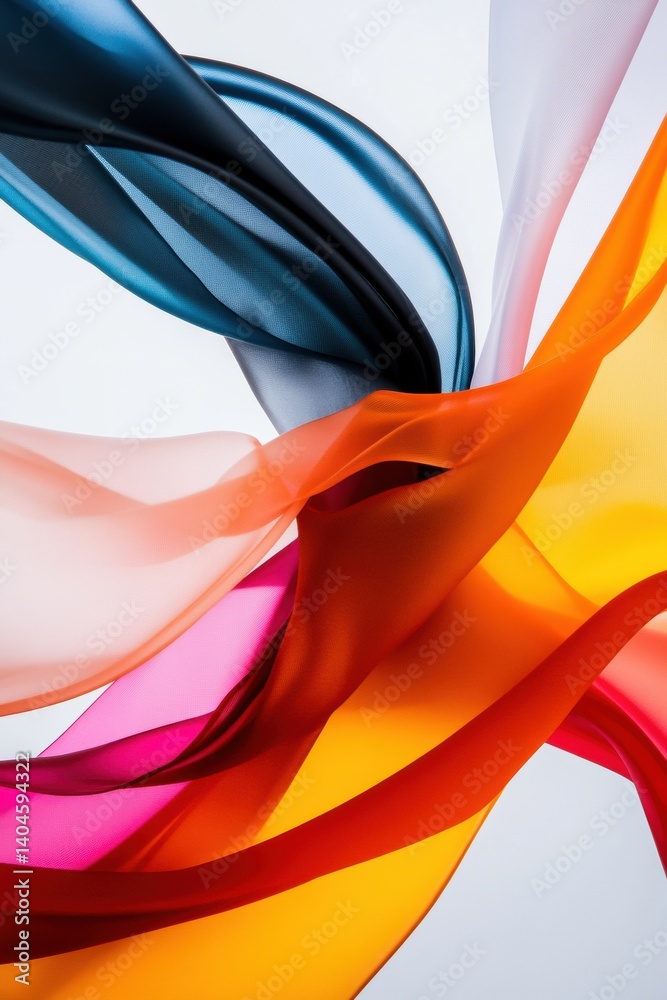 Poster dynamic fluid motion vibrant gradient waves exploring digital aesthetic trends - contemporary abstra