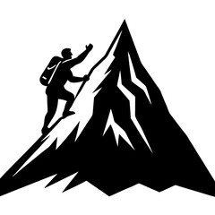Mountain man vector silhouette collection