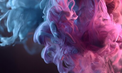 Fototapeta premium Abstract Swirling Colors, Pink, Blue, Purple Ink in Water