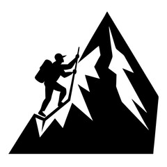 Mountain man vector silhouette collection