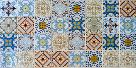 mosaic tiles with oriental patterns texture for background ceramic tile of marble stone