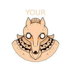 Anubis Head Mascot hand drawn style 