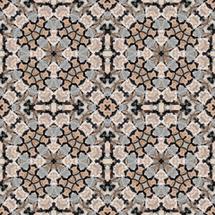Seamless abstract pattern. Symmetrical texture. Kaleidoscope