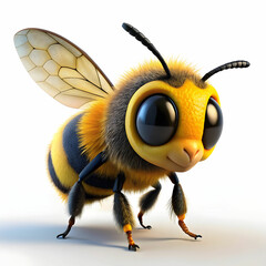 bee on white background