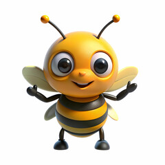 bee on white background