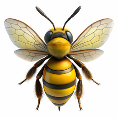 bee on white background