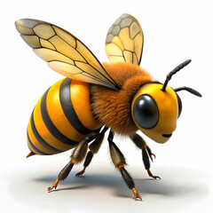 bee on white background