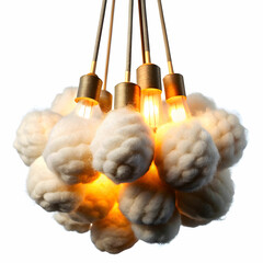 cotton wicks for lamp on white background