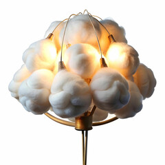 cotton wicks for lamp on white background