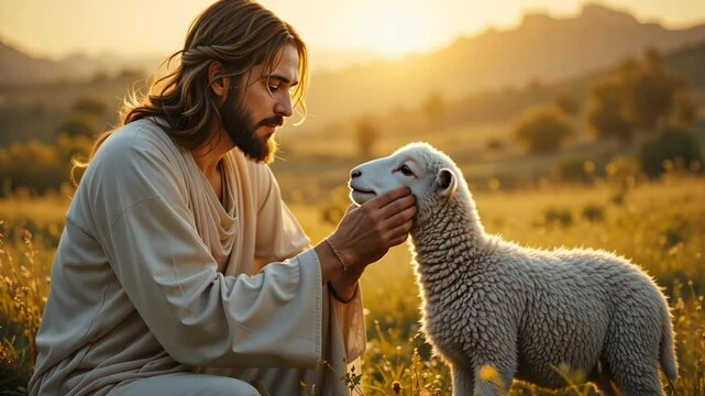 Jesus christ shepherd lamb god christianity religion faith savior lord messiah gospel grace love hope peace 4k videos 