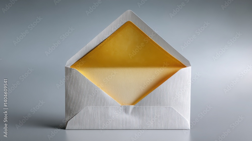Poster white open envelope showcasing a glowing receipt inside creating a captivating and unique visual for