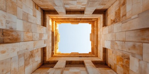Architectural Heritage Wonders Sunlit Stone Symmetry Reveals Cultural Narratives for International Monuments Day - Immersive Design and Spatial Experience