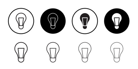 bulb icon Flat line symbol