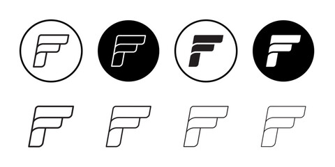 Fed mobile icon Flat line symbol
