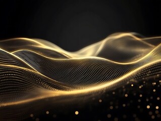 Abstract Gold Wave Pattern