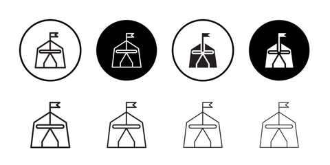 Tent icon Flat line symbol