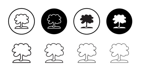 Tree icon Flat line symbol