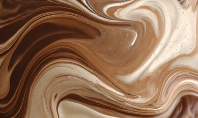 Abstract Brown and Beige Swirl Pattern