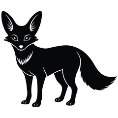 Obraz premium fennec fox vector silhouette single collection