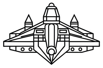 forcehaul elite line art sci fi hauler graphic