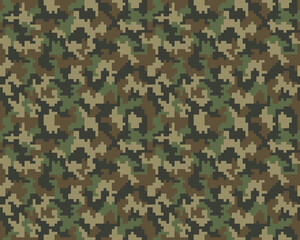 Seamless digital fashion camouflage pattern