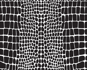 Seamless pattern of alligator skin on a white background	
