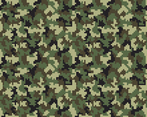Seamless digital fashion camouflage pattern