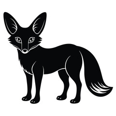 fennec fox vector silhouette single collection