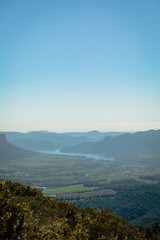 Mountain Valley with River and Forest View