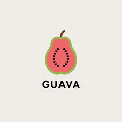 vector illustration of a guava