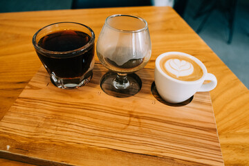 Exploring different coffee varieties at a cozy cafe