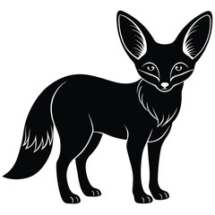 Obraz premium fennec fox vector silhouette single collection