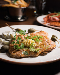 traditional Swedish food on a table in a restaurant in Sweden
