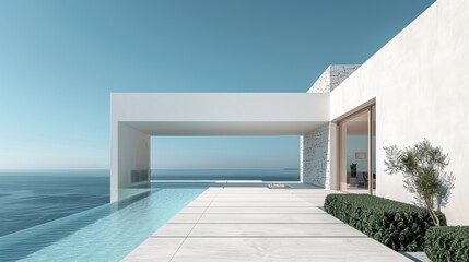 Modern Villa with Infinity Pool Overlooking the Ocean